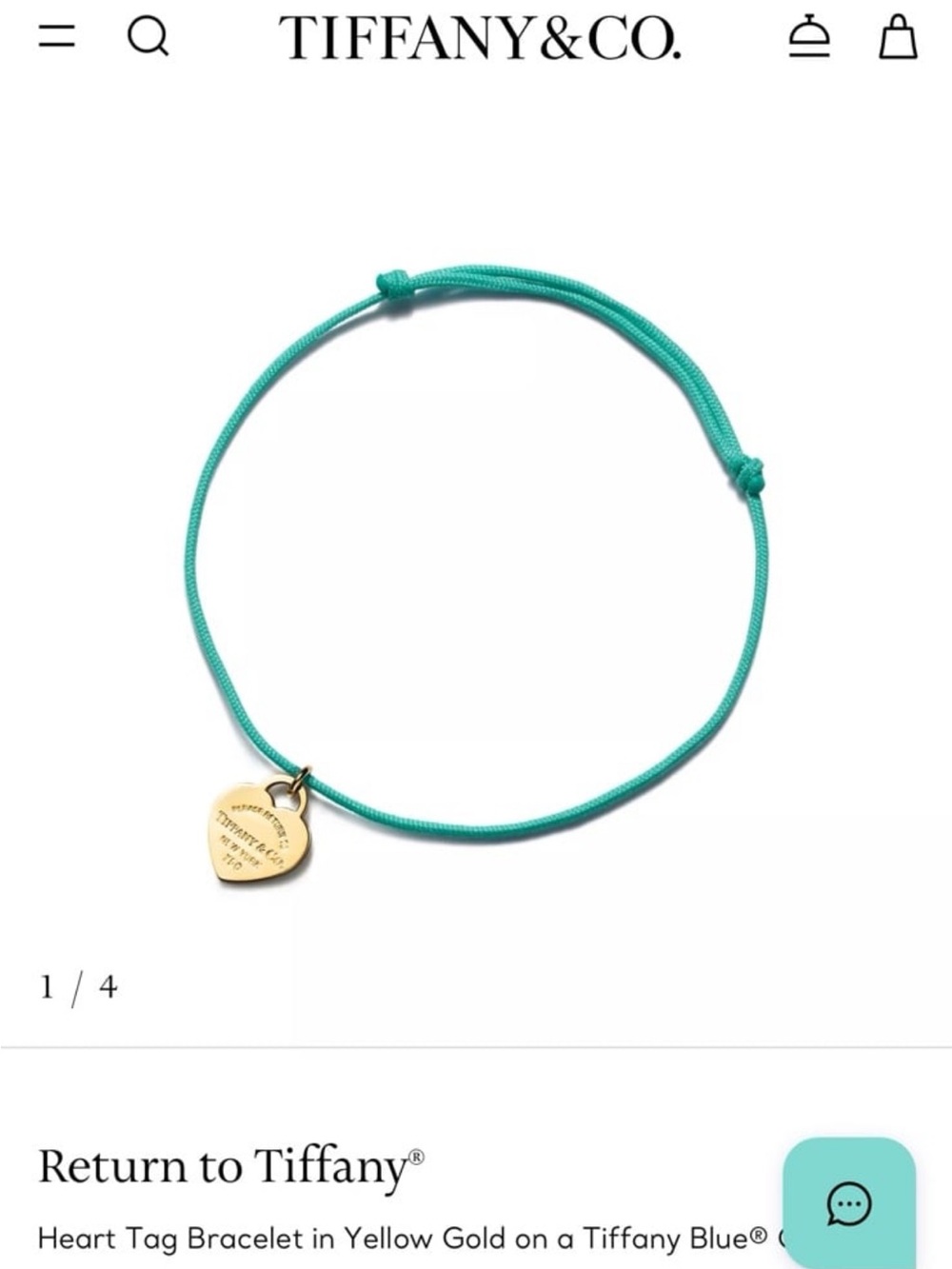 Tiffany & Co. 18k gold Heart Tag Bracelet